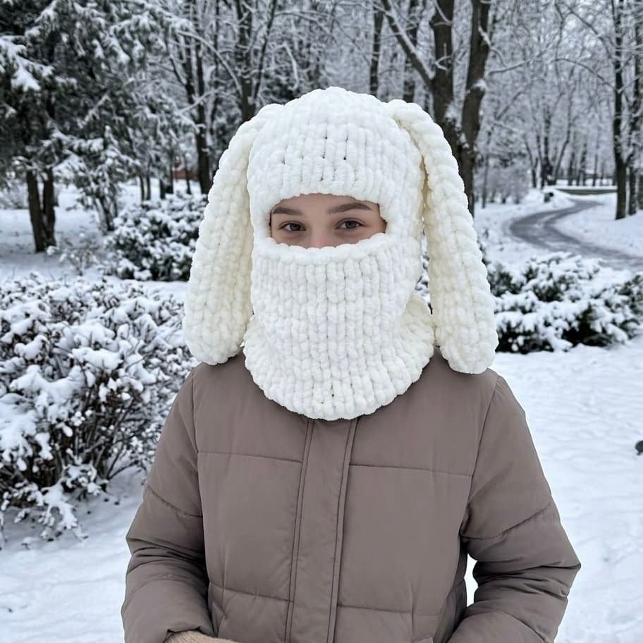 Плюшева балаклава Зайчик