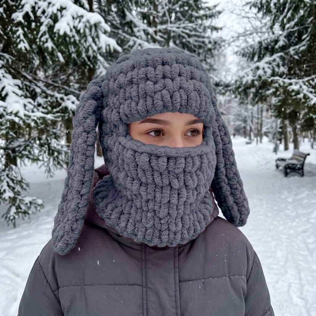 Плюшева балаклава Зайчик