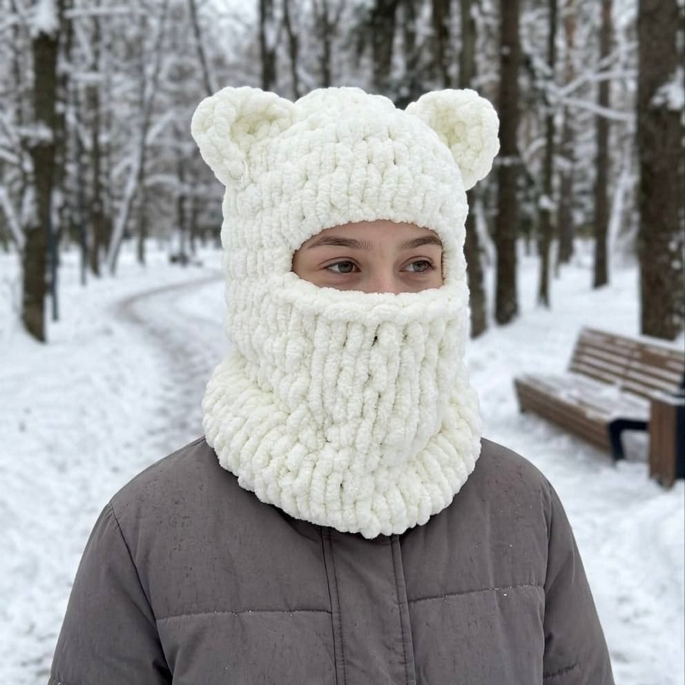 Плюшева балаклава Котик