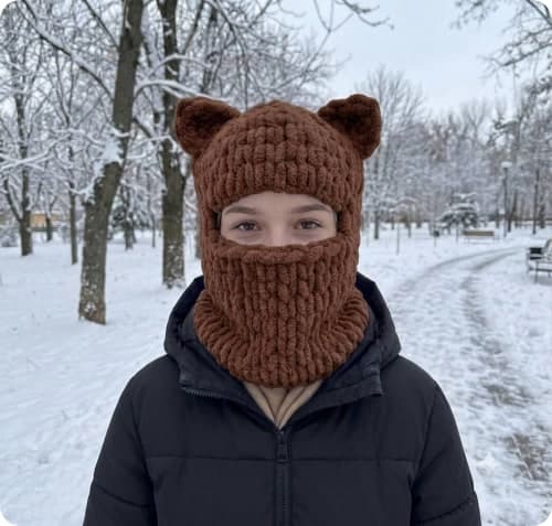 Плюшева балаклава Котик