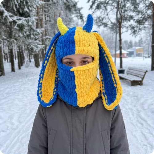 Балаклава Зайчик з ріжками